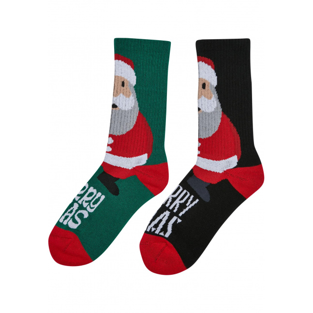 Vánoční ponožky Santa - 2-balení vícebarevné