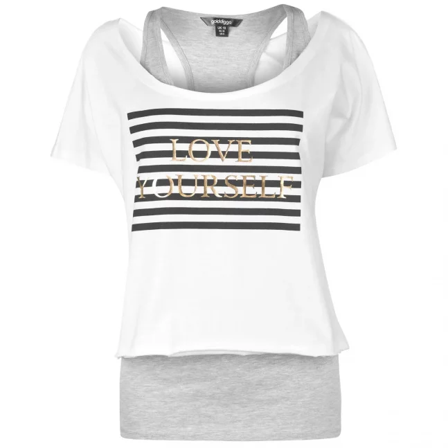 Golddigga Double Layer Top Ladies