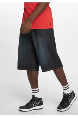 Pánské džínové kraťasy Rocawear FRI Baggy Fit - tmavě modré