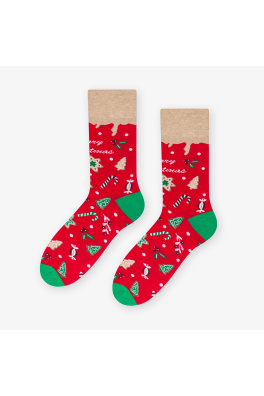 Sladké Vánoce 079-230 Červené ponožky