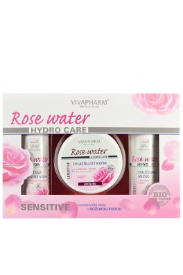 VIVACO Dárková kazeta kosmetiky s růžovou vodou