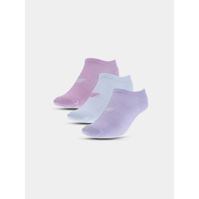 Dívčí kotníkové ponožky casual (3Pack) 4F - multibarevné