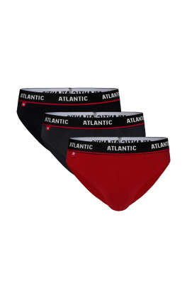 Pánské sportovní slipy ATLANTIC 3-PACK -  černá, grafitová, červená