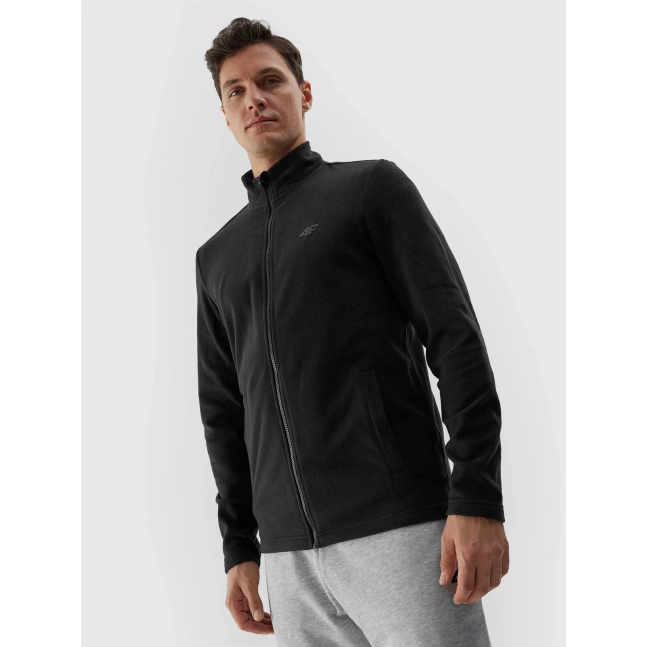 Pánský fleece se stojáčkem regular 4F - černý
