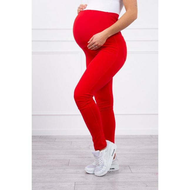 Cotton maternity pants red