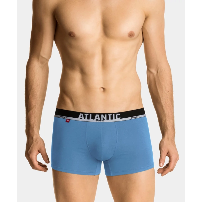 Pánské bambusové boxerky ATLANTIC PREMIUM - světle modré