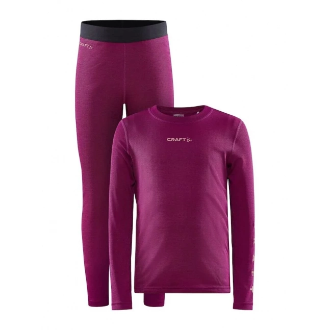 Dětský set termo prádla Craft CORE Warm Baselayer - růžová