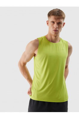 Pánský sportovní tank top regular z recyklovaných materiálů 4F - šťavnatý zelený