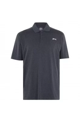 Slazenger Check Golf Polo Mens