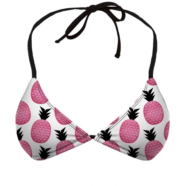 String Bikini Top Pink Pineapple
