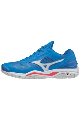 Indoorová obuv Mizuno WAVE STEALTH V / FRENCH BLUE / WHITE / IGNITION RED