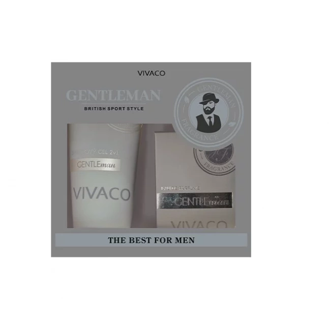 VIVACO GENTLEMAN SILVER -  edp 50ml + sprchový gel 200 ml