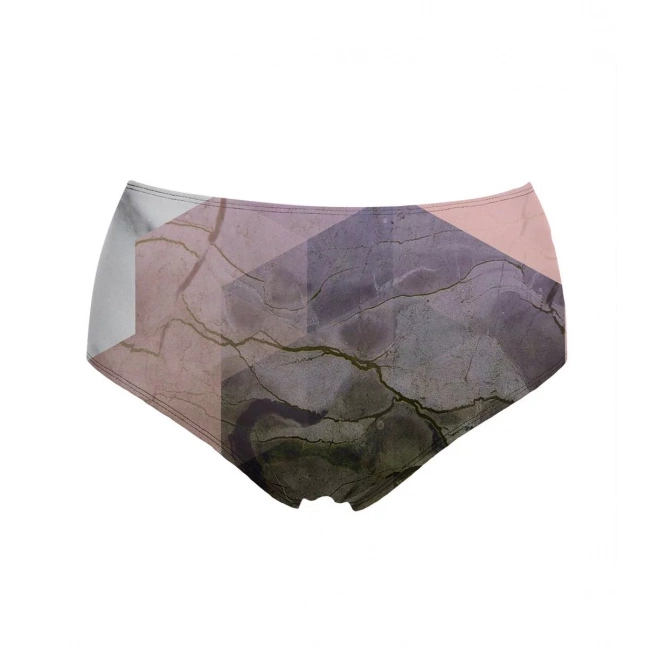 High Waisted Bikini Bottom Marble River