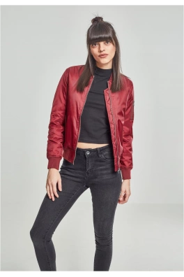 Dámská bunda Basic Bomber Jacket vínová