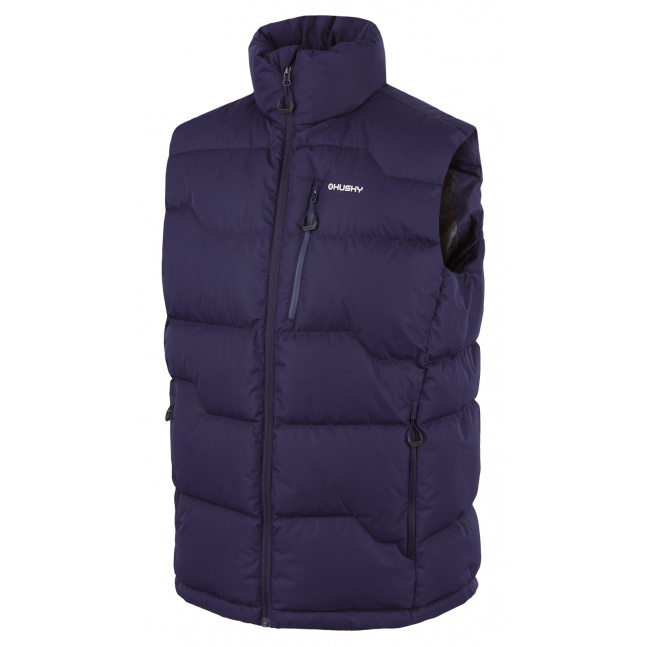 Pánská péřová vesta na zip HUSKY Deep M dark blue