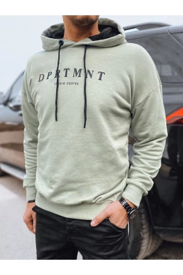 Pánská mikina s olivovým potiskem Dstreet BX5678