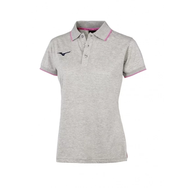 Mizuno Polo/Heather Grey/PinkFuo