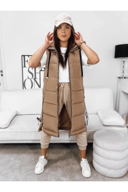 Dámská prošívaná vesta SKYLER camel Dstreet TY3350