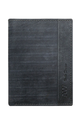 Kožená peněženka pro muže s reliéfním vzorem, tmavě modrá