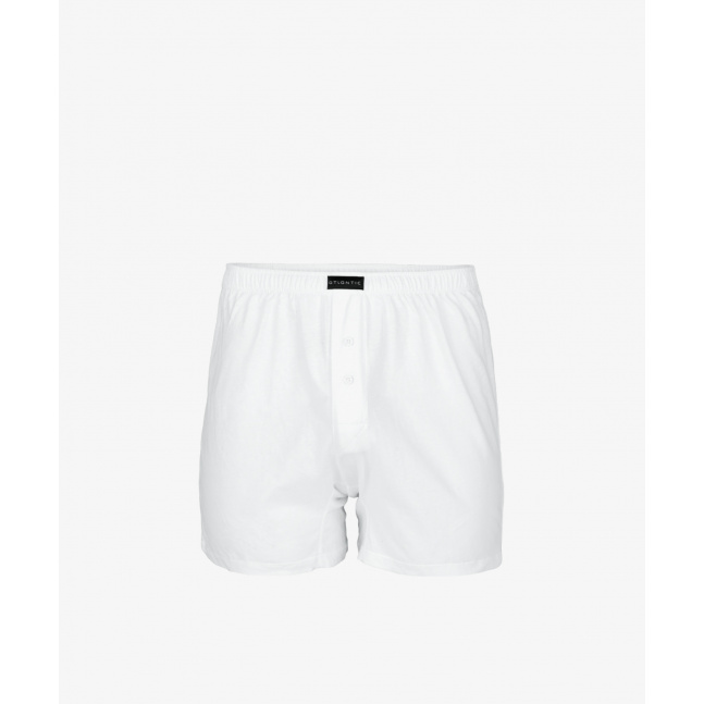 Pánské klasické boxerky s knoflíčky ATLANTIC - bílé