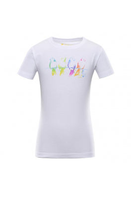 Dětské bavlněné triko ALPINE PRO OSTEWO white varianta pa