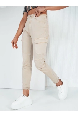LUZAGRES dámské cargo kalhoty béžové Dstreet UY1918