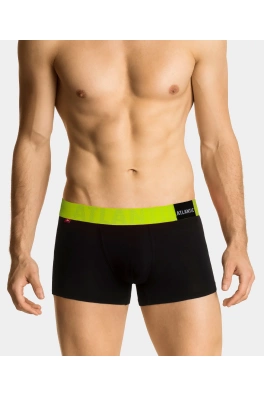 Pánské boxerky ATLANTIC PREMIUM s mikromodal - černé/žluté