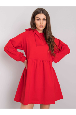 RUE PARIS Červené mikinové šaty