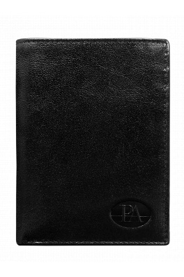 Pánská černá otevřená kožená peněženka