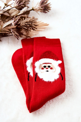 Pánské ponožky Santa Claus červene