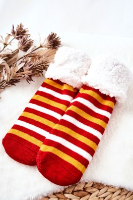 Vánoční dlouhé ponožky Vánoční stromek Červená