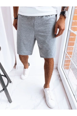 Světle šedé pánské teplákové šortky Dstreet SX2279