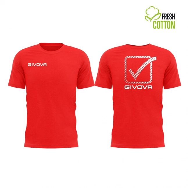 Pánské/chlapecké sportovní triko GIVOVA Cubo Cotton červené