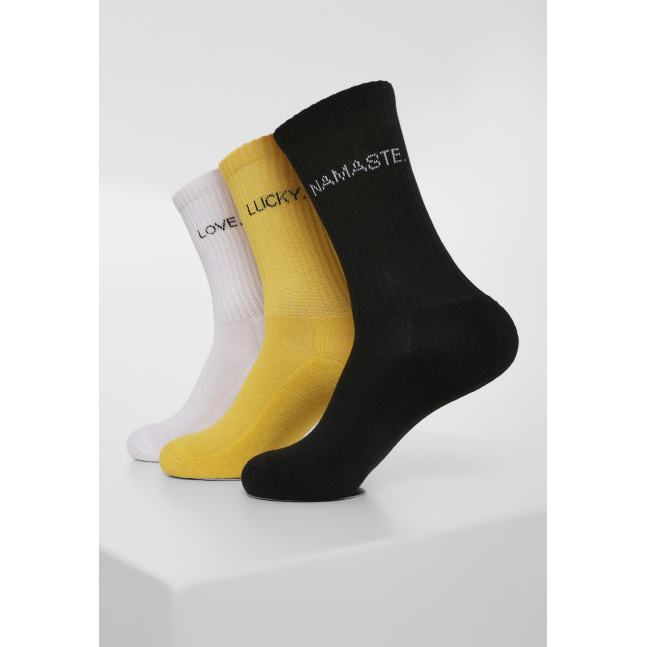 Znění Ponožky 3-Pack černá/bílá/žlutá