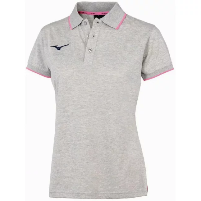 Wom Mizuno Polo/Heather Grey/PinkFuo