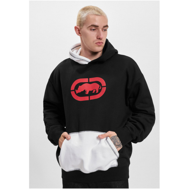 Pánská mikina s kapucí Ecko Unltd. Hoody černá/červená/bílá