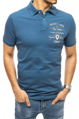 Pánské polo tričko s modrou výšivkou Dstreet PX0398