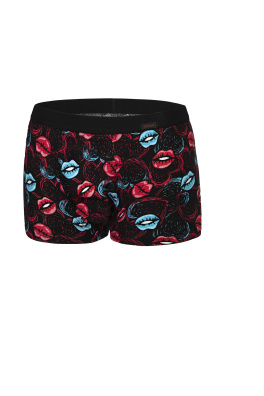 Hot Lips 010/72 Black-Red-Turquoise boxerky