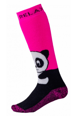 LYŽAŘSKÉ PONOŽKY RELAX PANDA RSO17B pink