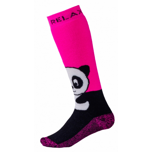 LYŽAŘSKÉ PONOŽKY RELAX PANDA RSO17B pink