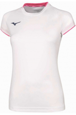 Core Short Sleeve Tee/White/Pink Fluo