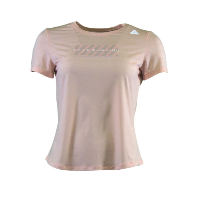 Peak peak round neck t shirt toffee pink