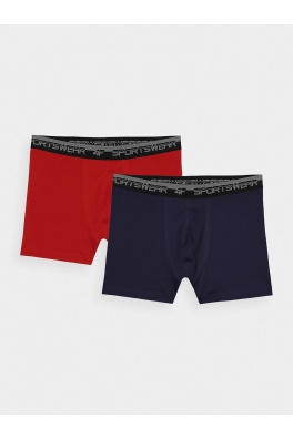 Pánské spodní prádlo boxerky 4F (2-pack) - tmavě modré/červené