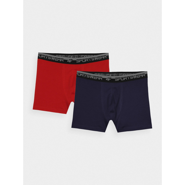 Pánské spodní prádlo boxerky 4F (2-pack) - tmavě modré/červené