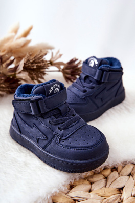 Children's Insulated High Sneakers Navy Clafi