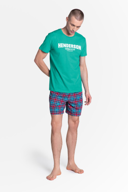 Víčko na pyžamo 38874-69X zelená a modrá