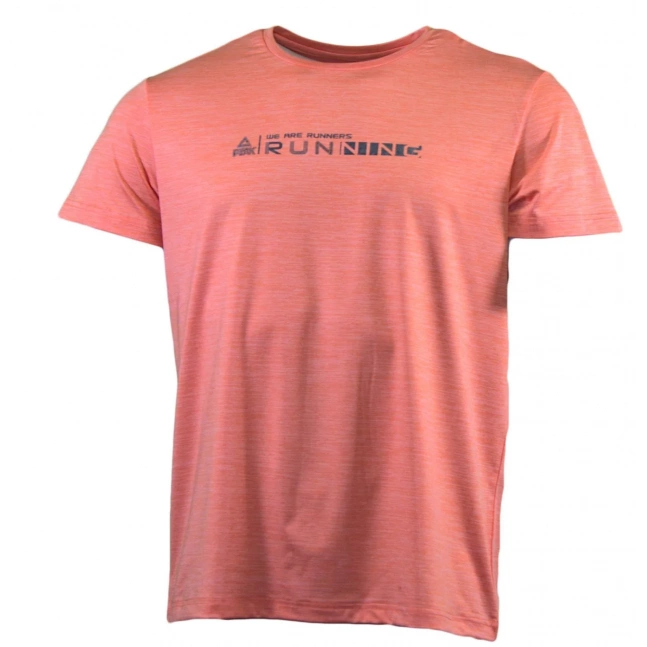 Peak peak round neck t shirt shining orange