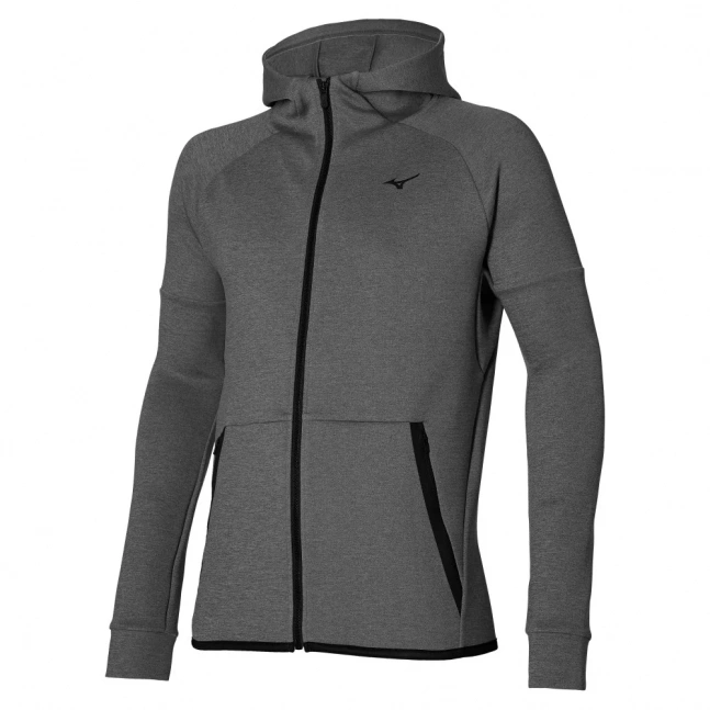 Pánská mikina Mizuno Rb Hoodded Sweat Jacket - gray melange