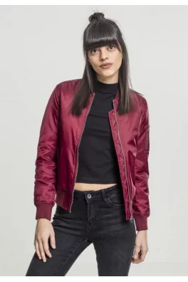 Dámská bunda Basic Bomber Jacket vínová