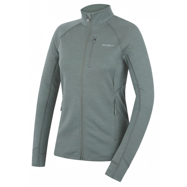 Dámská mikina z merino vlny Husky Alou L faded green Dámská mikina z merino vlny Husky Alou L faded green